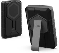 UAG RUGGED vésztöltő USB+Type-C aljzat (10000mAh, 20W, wireless, gyorstöltő, MagSafe, kitámasztó) FEKETE 9B4411114030 (9B4411114030)