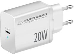 Esperanza EZC104K Quick Power Charger 20W USB-C PD White EZC104W (EZC104W)