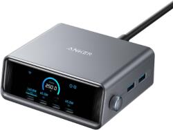 Anker Hálózati Töltő, Prime Charger GaNPrime, 6 portos, 250W, 4xUSB-C, 2xUSB-A, EU, fekete - A2345341 (A2345341)