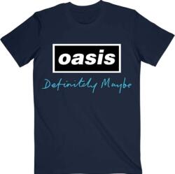 Oasis Definitely Maybe Text Logo Navy Blue L Ing (OASTS28MN03)