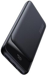 USAMS XY vésztöltő 2 USB+Type-C aljzat (20000mAh, 10W, gyorstöltő, LED kijelző) FEKETE 20KCD20001 (20KCD20001)