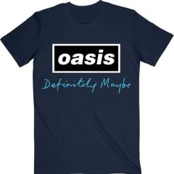 Oasis Definitely Maybe Text Logo Rövid ujjú póló Navy Blue M (OASTS28MN02)