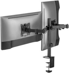 SBOX LCD-352/2-2 17-32 dönthető, forgatható asztali dual monitor tartó konzol (SBOX LCD-352/2-2)
