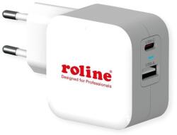 Roline Fali töltő, 1x USB-A QX3.0 A 1x USB-C Power IQ, 38W, fehér 19.11. 1054-10 (19.11.1054-10)