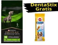 PRO PLAN PRO PLAN Veterinary Diets HA hipoallergén száraz kutyaeledel 11 kg + 3x PEDIGREE DentaStix fogápoló jutalomfalat kutyáknak 45/77 g