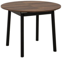4-Home Oliver Walnut Black étkezőasztal, sötétbarna