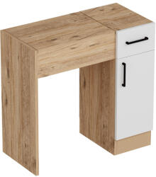 Hanah Home Inci White kozmetikai asztal, világosbarna