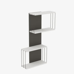 Hanah Home Raft de perete Destan White, alb Raft