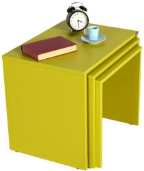 4-Home Masă pliabilă SHP Green, 3 buc, verde Masa de cafea
