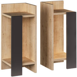 4-Home Măsuță de noptieră Elos Oak, 2 buc, naturală