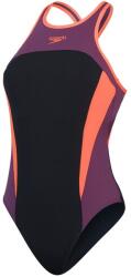 Speedo High Neck Splice Cross Back egyrészes fürdőruha 46 fekete