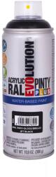 PINTY PLUS Evolution vízbázisú akril festék spray 400 ml RAL 9005 fényes mélyfekete színű | PINTY PLUS 882