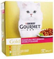 Gourmet Gold konz. macska darabok párolt és grillezett csomag 8x85g