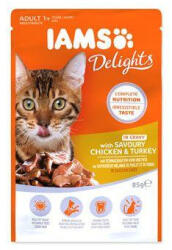 Iams Adult Delights tasak Csirke&Pulyka. in gravy 85g