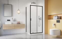 Radaway Comfort Black DWJ+S szögletes fekete zuhanykabin 110x80 átlátszó