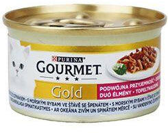 Gourmet Gold konz. macskapástétom tengeri hal és spenót 85g