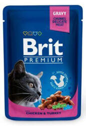  BRIT Premium macska tasak Felnőtt Csirke & Pulyka 100 g