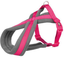  Nylon hám PREMIUM bélelt - fukszia XS-S: mellkas: 30-55cm/15mm