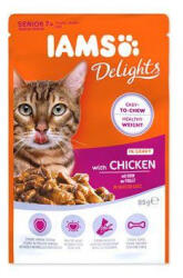Iams Senior Delights tasak Csirke szaftban 85g