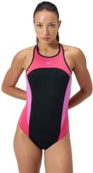 Speedo High Neck Splice Cross Back női egyrészes úszóruha L kék|rózsaszín