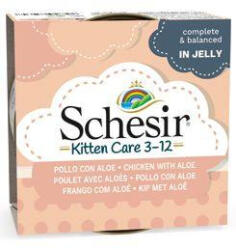 Schesir Cat konz. Kitten csirke/aloe zselé 85g