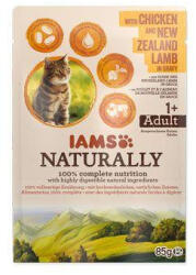 Iams Adult Naturally tasak Csirke&Bárány szószban 85g