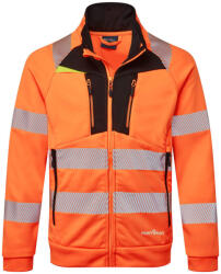 Portwest DX4 Hi-Vis kapucnis cipzáras pulóver (PW-DX477OBRM)