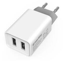 ColorWay USB töltő - 2 USB port - 10W - Fehér (CW-CHS015-WT)