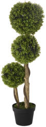 HOMCOM Műnövény, buxus, cserépben 90cm magas (830-705V00YG)