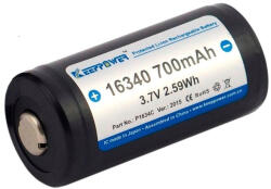 KeepPower CR123 3, 7V 700mAh Li-ion akkumulátor védelemmel