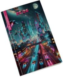 Realsystem Diák zsebkönyv REALSYSTEM papírborító 125x205mm cyberpunk 2025-2026 (5313-61) - wondex