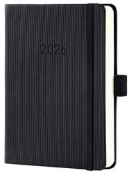 Sigel Naptár, A6, napi, 2026, kemény borító, SIGEL Conceptum , fekete (C2611) - fodicoaruhaz