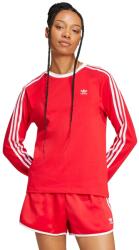Adidas pamut hosszúujjú Adicolor 3-Stripe Regular Longsleeve piros, JC5777 - piros XS