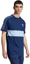 adidas Originals pamut póló 3-Stripes Panel sötétkék, férfi, nyomott mintás, JD4276 - sötétkék XL