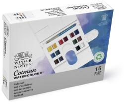 Winsor & Newton Akvarell festék készlet 14 db-os félszilke + 1 ecset Winsor & Newton