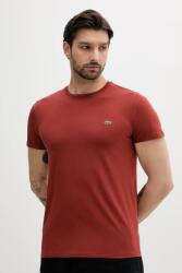 Lacoste pamut póló fehér, férfi, sima, TH6709 - narancssárga XL