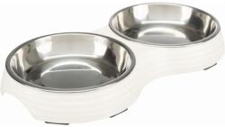 TRIXIE Tál Fém/Melamin Macskának 0, 9L/23cm 2x0, 2 l/ 13 cm/27x3x4cm Fehér
