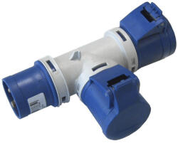Ec690 Adaptor 1 Plug/2sockets 2p+e 16a Ip44 (ec690702)