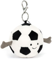 JellyCat plüss kulcstartó, táskadísz, focilabda- Jellycat Amuseables Sports Football Bag Charm