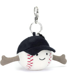 JellyCat plüss kulcstartó, táskadísz, Baseball - Jellycat Amuseables Sports Baseball Bag Charm