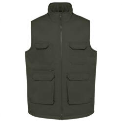 Designed To Work WK607 bélelt unisex mellény sok zsebbel Designed To Work, Dark Khaki-4XL (wk607dkh-4xl)
