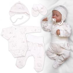 Baby Nellys Babaruha szett, 4D, pamut, liba, krém Velikost koj. oblečení: 62 (2-3m)