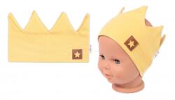 Baby Nellys Kétrétegű fejpánt, Baby Nellys Hand Made, pamut, STAR Crown - mustár, 80/98 Velikost koj. oblečení: 104-116 (4-6r)