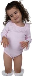 Serkon Baby-Kids Elegáns hosszú ujjú body - rózsaszín Méret: 9-12 mes. (74 - 80 cm)