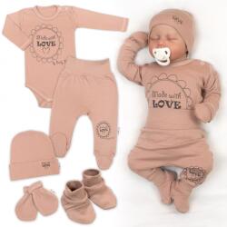 Baby Nellys Kismama készlet 5D Szeretettel készült, bézs, mokka Velikost koj. oblečení: 62 (2-3m)