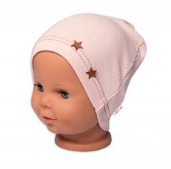 Baby Nellys Baba Nellys Bordás csillagkalap - Púder Velikost koj. oblečení: 68/74 (6-9m)