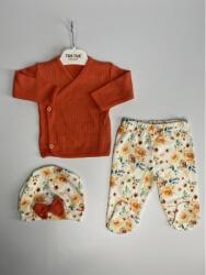 Tuk tuk kids 3 részes babakészlet - Virágok, narancssárga Méret: 9 mes. (74 cm)
