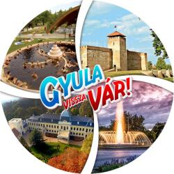 Ajándékgyár Fém hűtőmágnes Gyula - 4 képes (KS19)