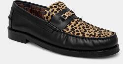 Naked Wolfe bőr mokaszin Roma fekete, férfi, Roma Leopard Hair - fekete Férfi 43