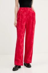 Desigual nadrág SUITROJO női, piros, magas derekú egyenes, 25SWPW33 - piros M